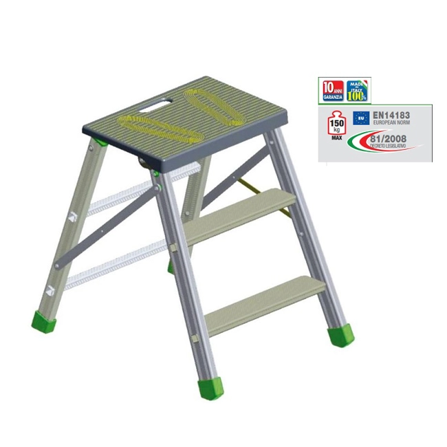 Vendita online Sgabello Fermo a 2 gradini + pedana